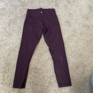 Lululemon purple leggings size 10